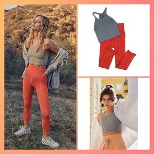 NWOT Free People Happiness Runs Crop & Ultra High Rise Legging M/L